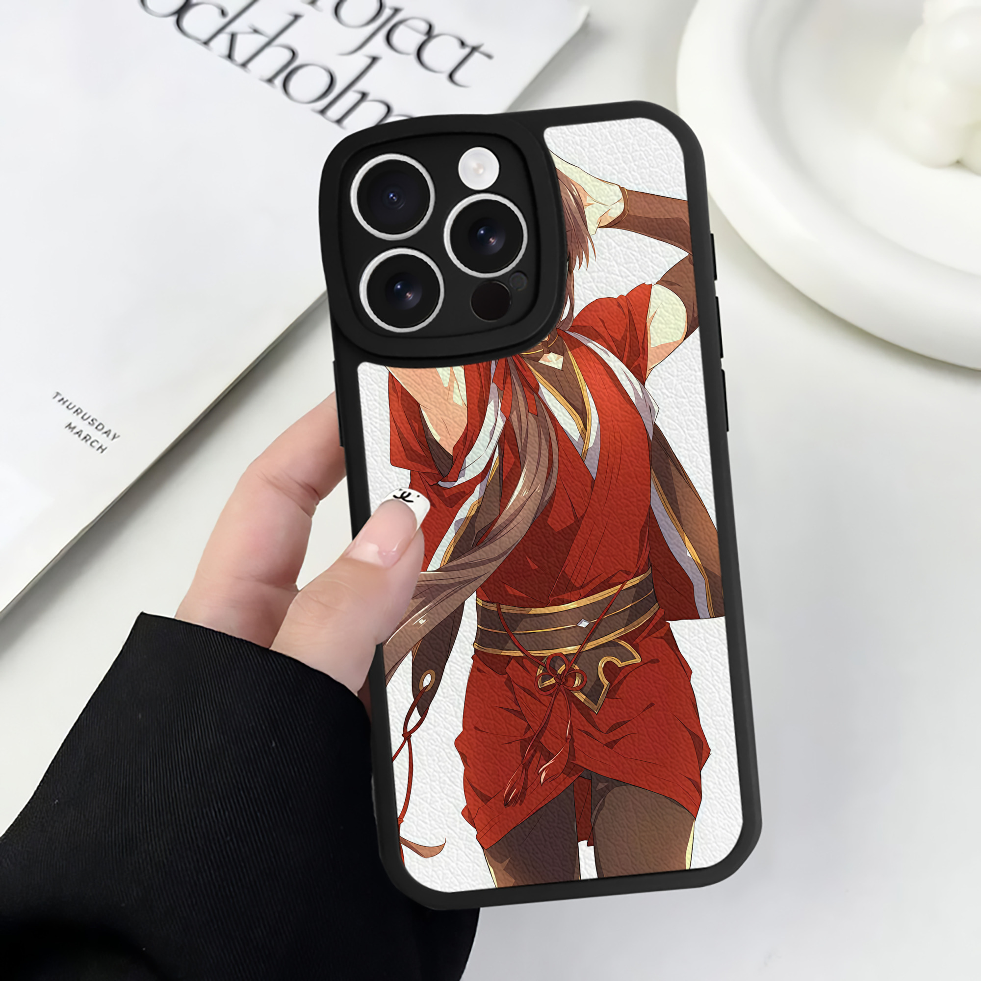 （画像用） 刀剣乱舞 Touken Ranbu 【iPhone 16シリーズ対応】シリコンスマホケース（レザー調） 材質：シリコン
